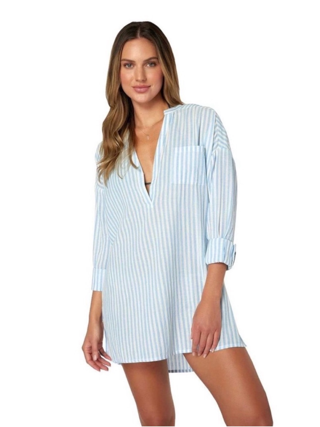 O’neil Blue Stripe Women’s Swim Cover-Up Tunic
